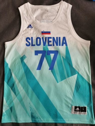 77 Doncic Tokyo Olympic Slovenia jersey white